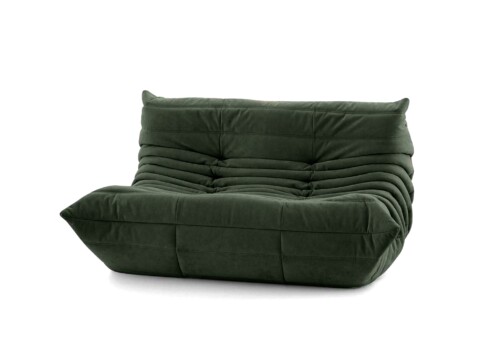 Ligne Roset Togo Small Settee: Alcantara Kiwi Ligne Roset Togo Small Settee: Alcantara Kiwi
