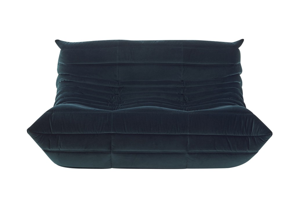 Ligne Roset Togo Small Settee: Harald Anthracite