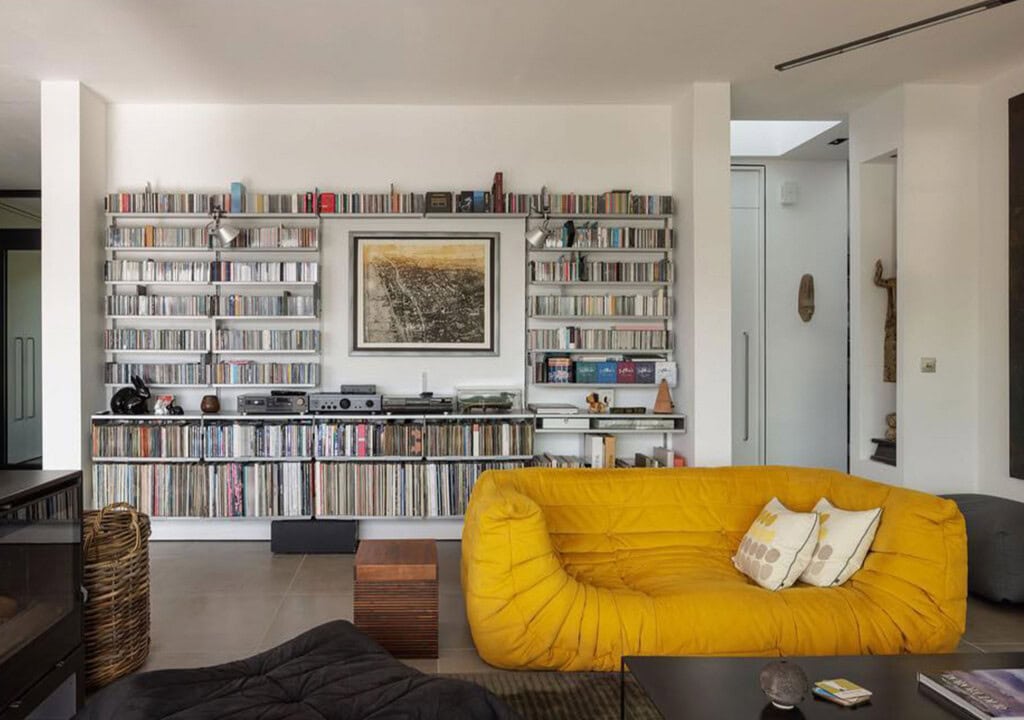Ligne Roset: Togo Medium Settee - Yellow Alcantara DOMO