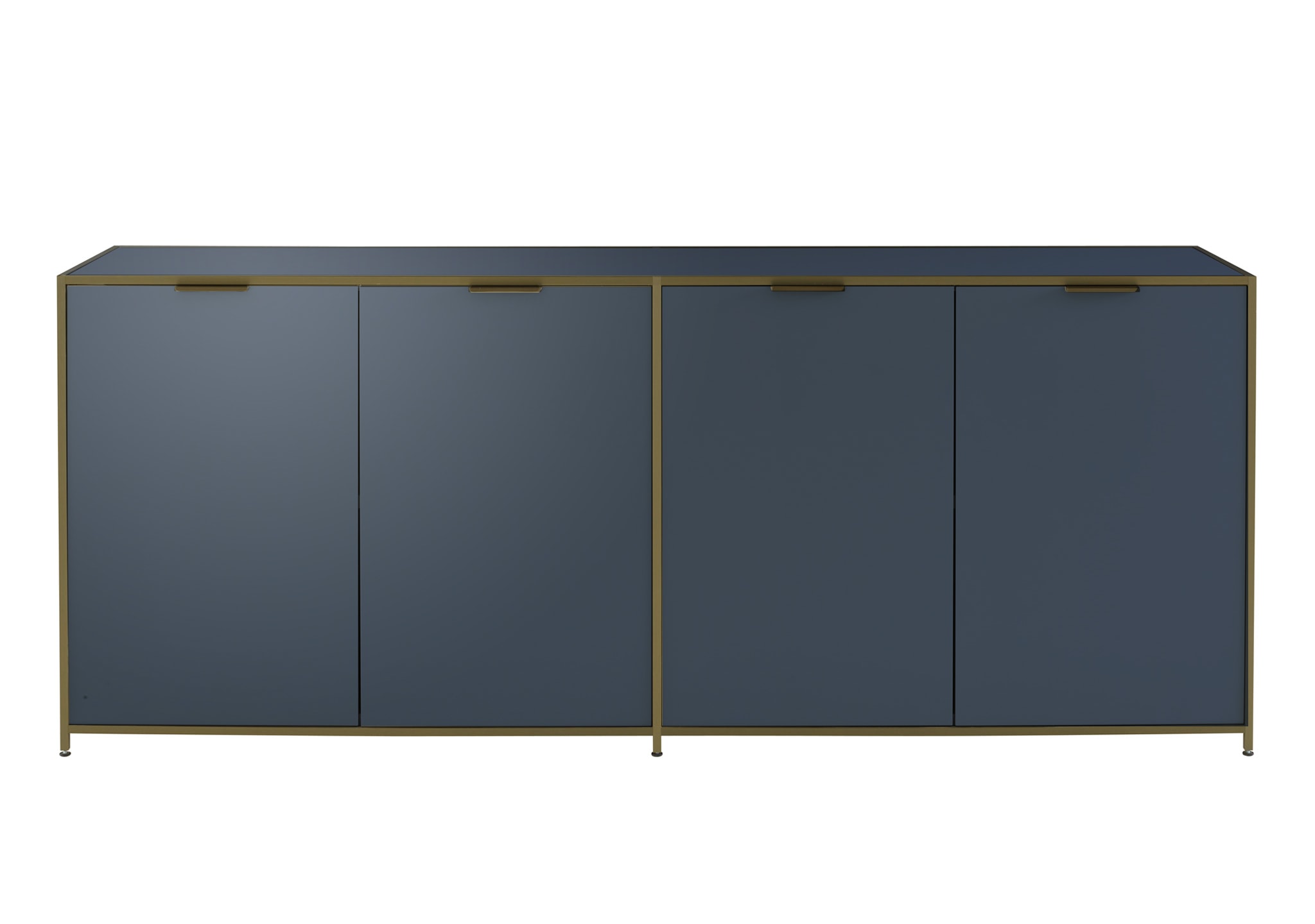 Ligne Roset Dita Sideboard: 4 Doors Bleu Nuit Lacquer Ligne Roset Dita Sideboard: 4 Doors Bleu Nuit Lacquer