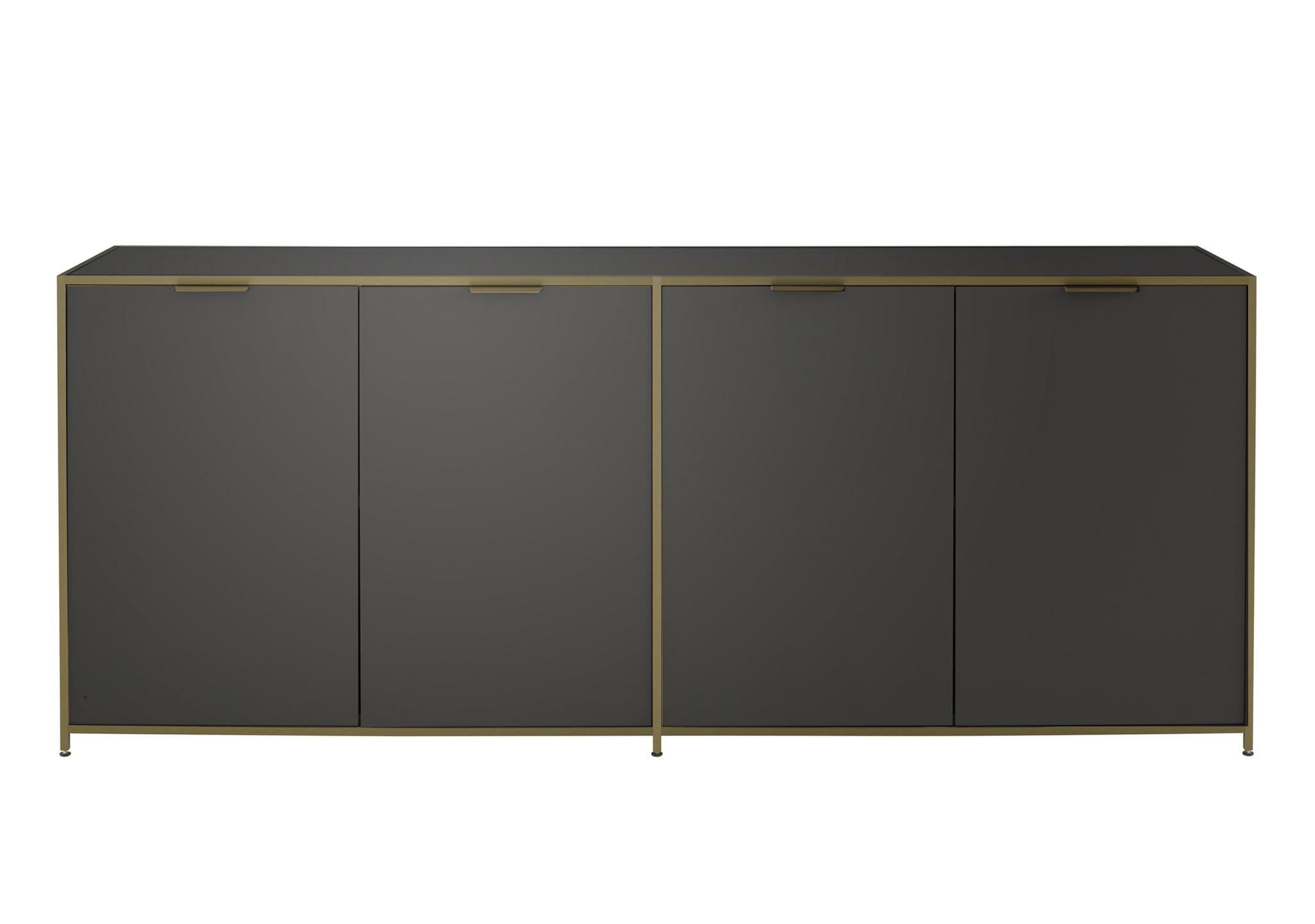 Ligne Roset Dita Sideboard: 4 Doors Plomb Lacquer Ligne Roset Dita Sideboard: 4 Doors Plomb Lacquer