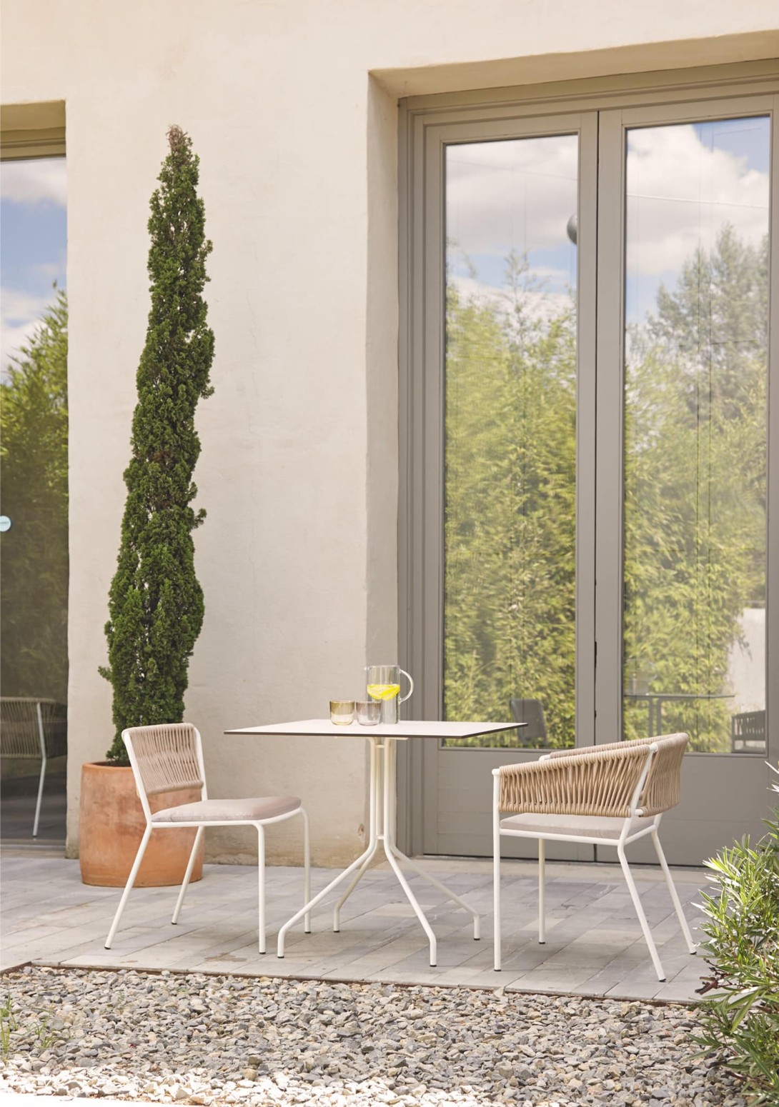 Point Weave High Back Armchair and Dining Chair Insitu