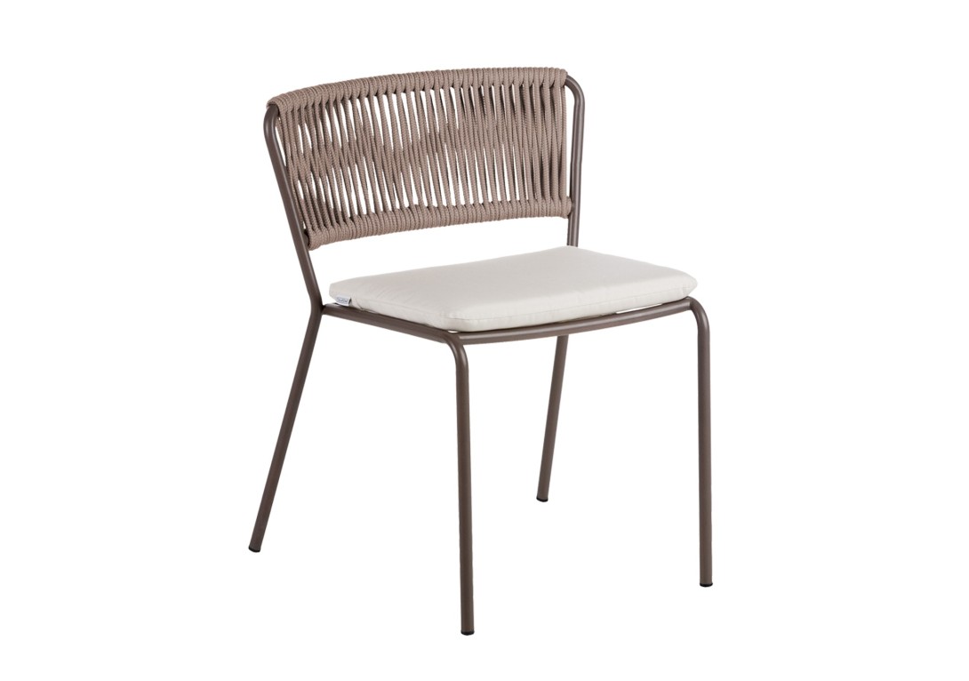 Point Weave Chair Taupe Rope Alu Taupe