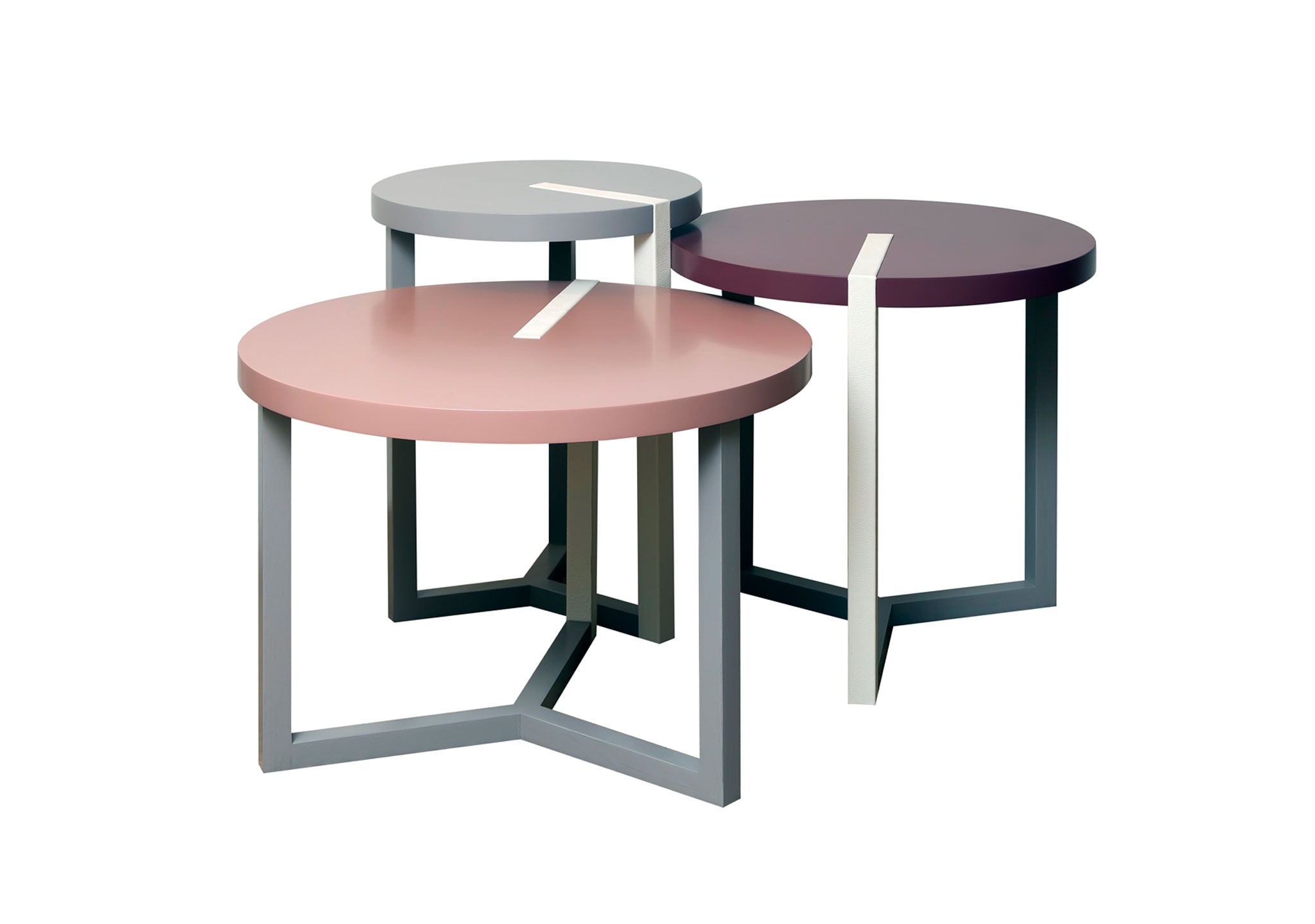 Duvivier Triolet Leather Tables Duvivier Triolet Leather Tables