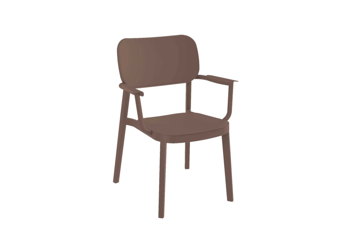 Oval Dining Armchair Kun Design Taupe