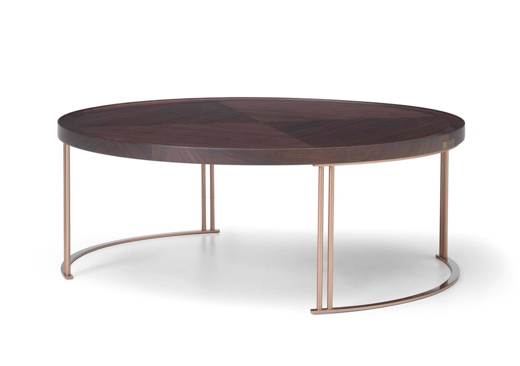 Leonardo Coffee Table Arte Brotto L1040 100 in Walnut Ca Selva with Rose Base Leonardo Coffee Table Arte Brotto L1040 100 in Walnut Ca Selva with Rose Base