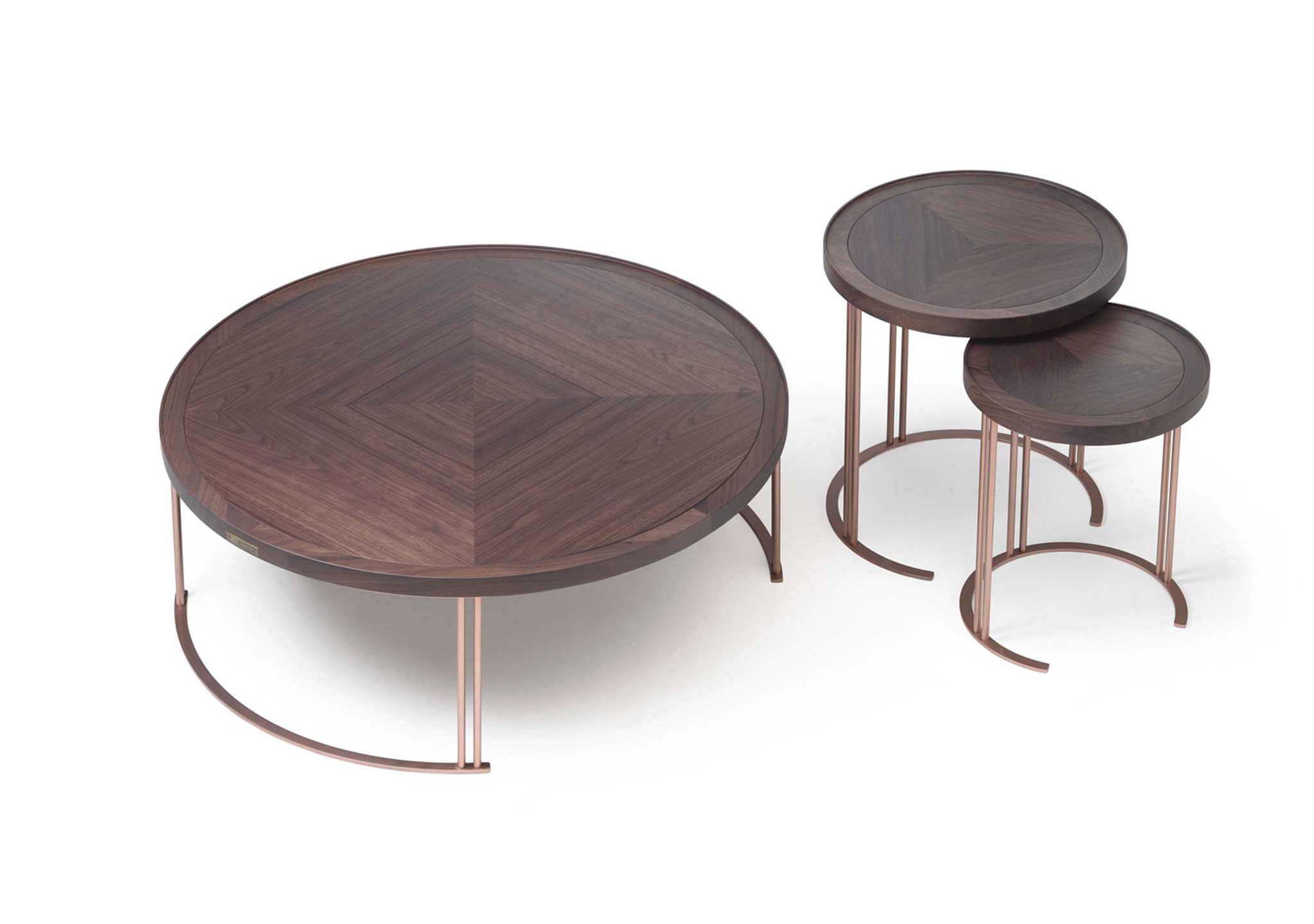 Leonardo Coffee Table Arte Brotto L1040 38 49 100 in Walnut Ca Selva with Rose Base Leonardo Coffee Table Arte Brotto L1040 38 49 100 in Walnut Ca Selva with Rose Base