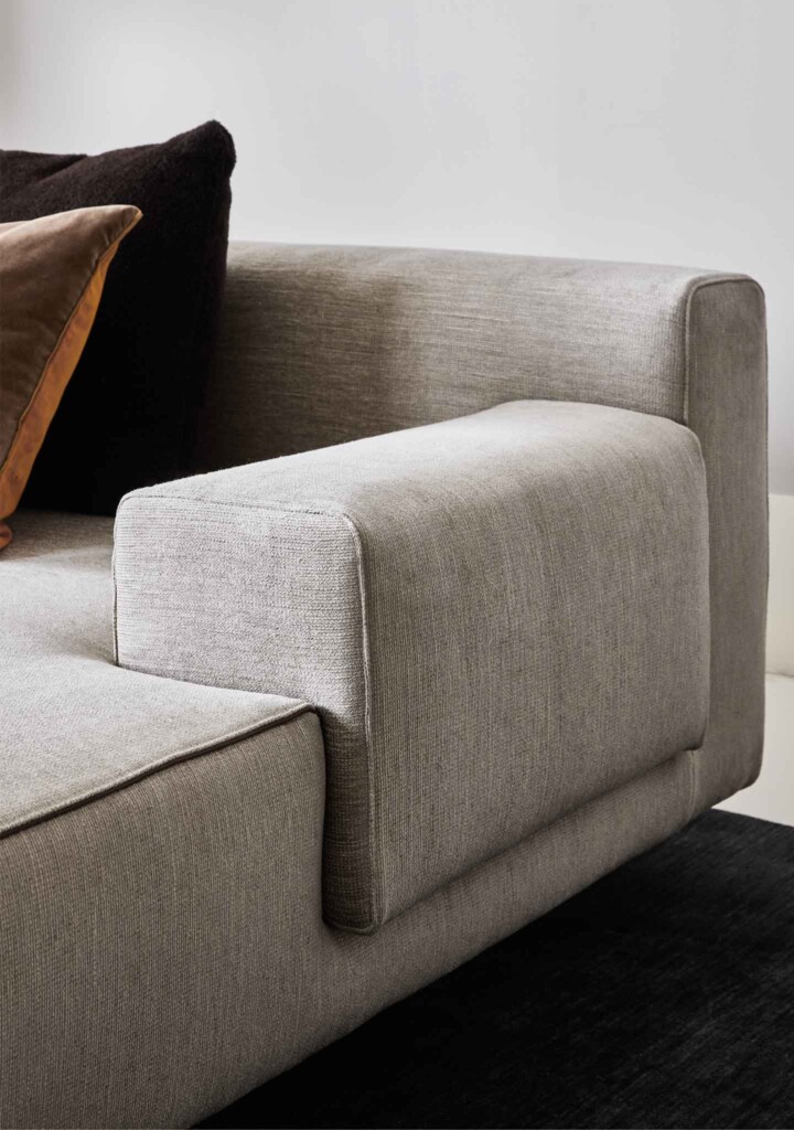 Leros Sectional Sofa Modern modular neutral grey tone left hand chaise
