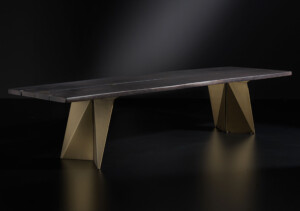 Tavolo Vero gamba vela ottone Vero Table DOMO Arte Brotto