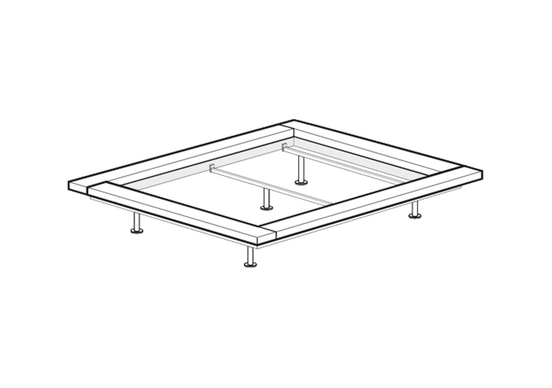 Peter Maly Bed Frame: Line Drawing