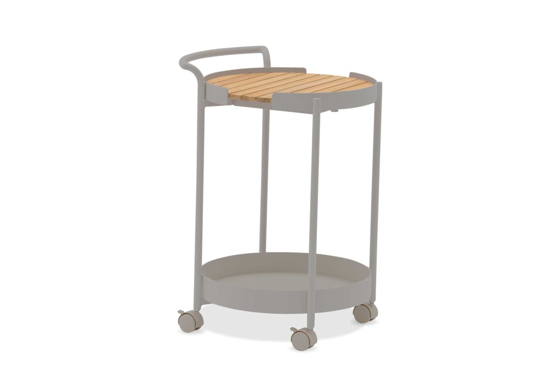 DOMO Home Bloom Trolley Sand Frame Teak Top