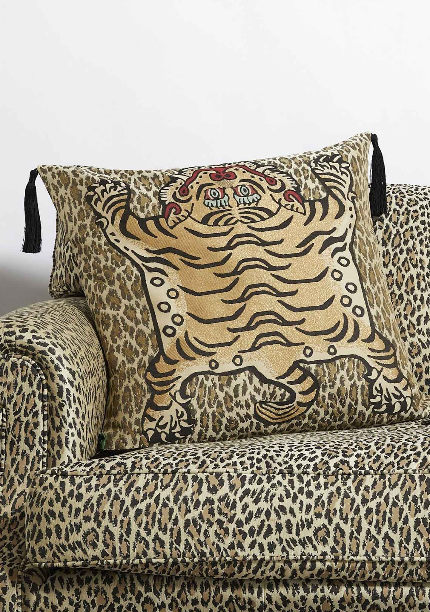 Wild Saber Large Tassel Butterscotch Jacquard Cushion House of Hackney Wild Saber Large Tassel Butterscotch Jacquard Cushion House of Hackney