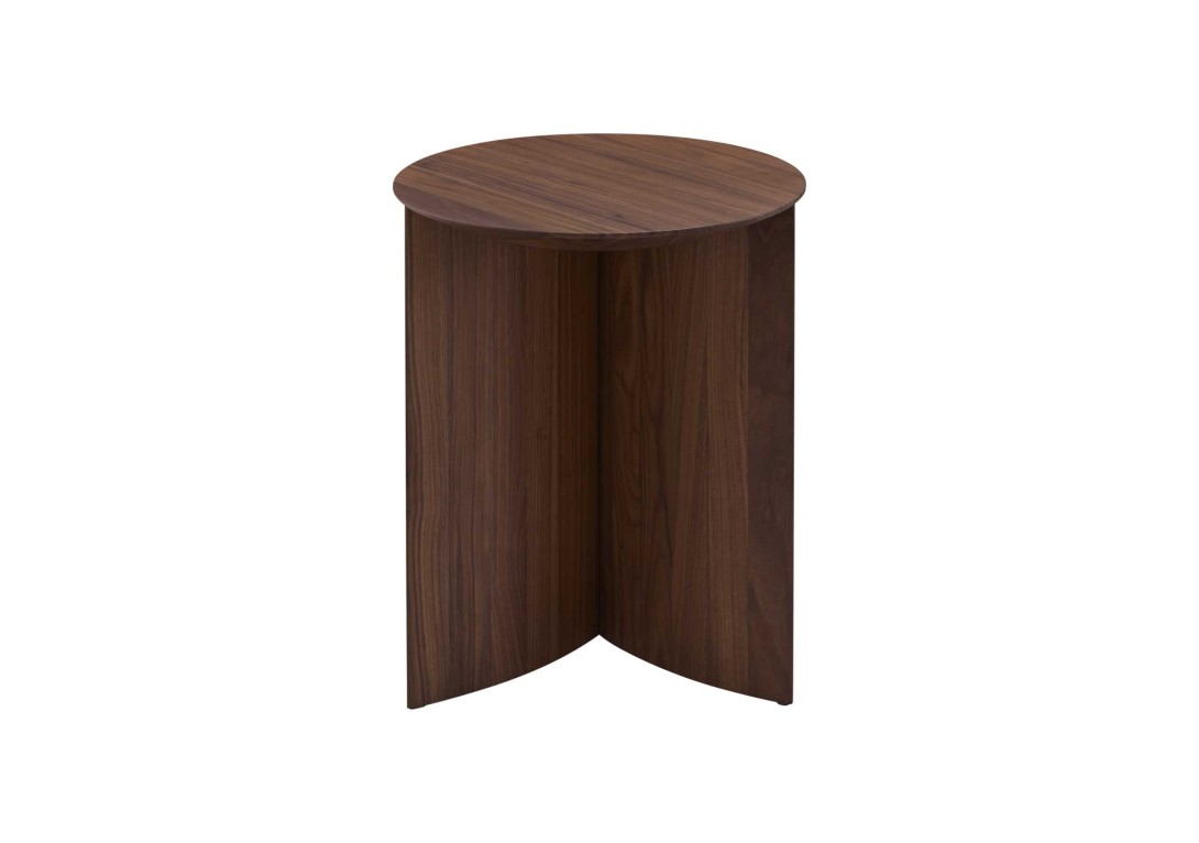 Rondone Curved Walnut Occasional Table Side Table