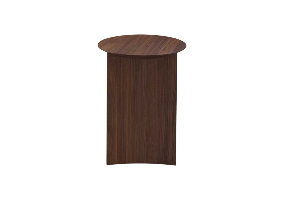 Rondone Curved Walnut Occasional Table Side Table