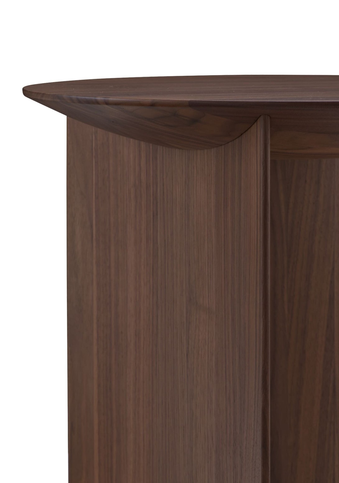 Rondone Curved Walnut Occasional Table Side Table