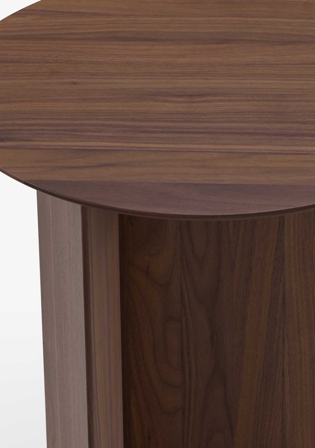 Rondone Curved Walnut Occasional Table Side Table