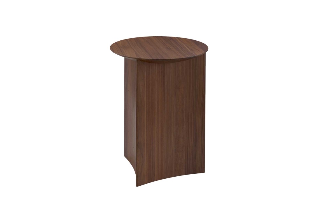 Rondone Curved Walnut Occasional Table Side Table