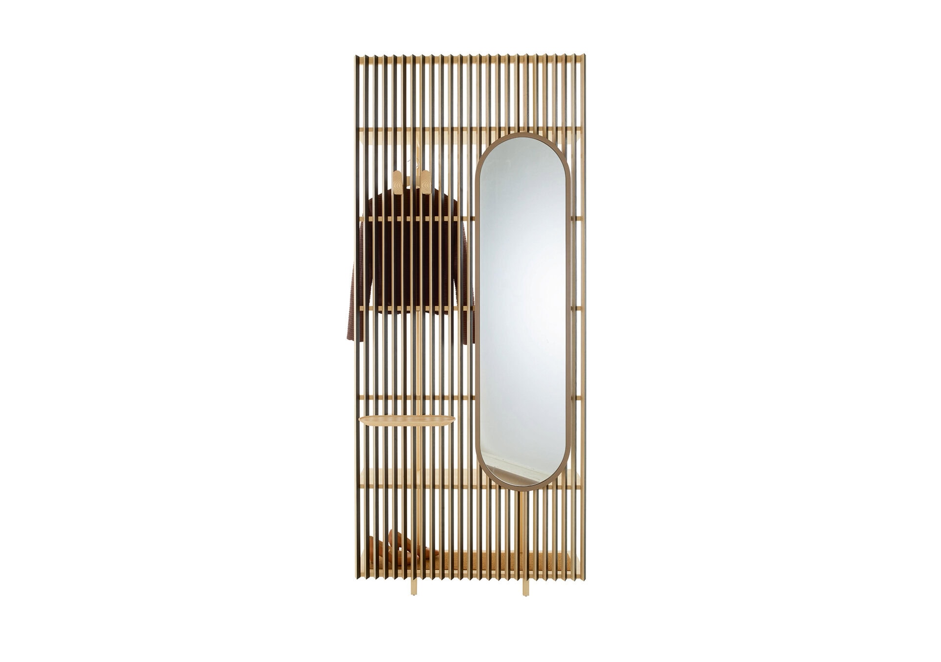 Ligne Roset Marechiaro Clothes Storage: Complete with Mirror and Hooks Ligne Roset Marechiaro Clothes Storage: Complete with Mirror and Hooks