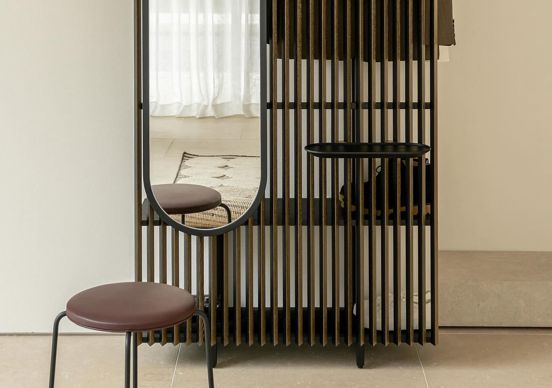 Ligne Roset Marechiaro Clothes Storage: Complete with Mirror and Hooks Ligne Roset Marechiaro Clothes Storage: Complete with Mirror and Hooks