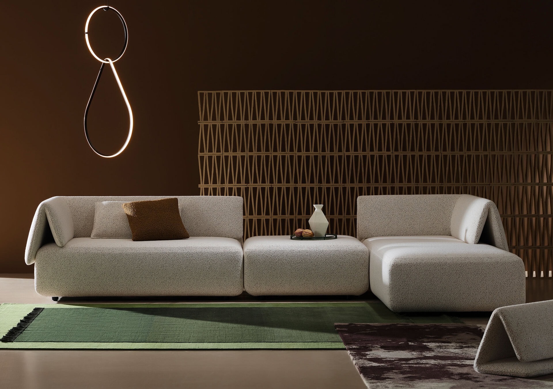 HC28 Origami Sectional Sofa Configuration 2: Carnivale-01 HC28 Origami Sectional Sofa Configuration 2: Carnivale-01