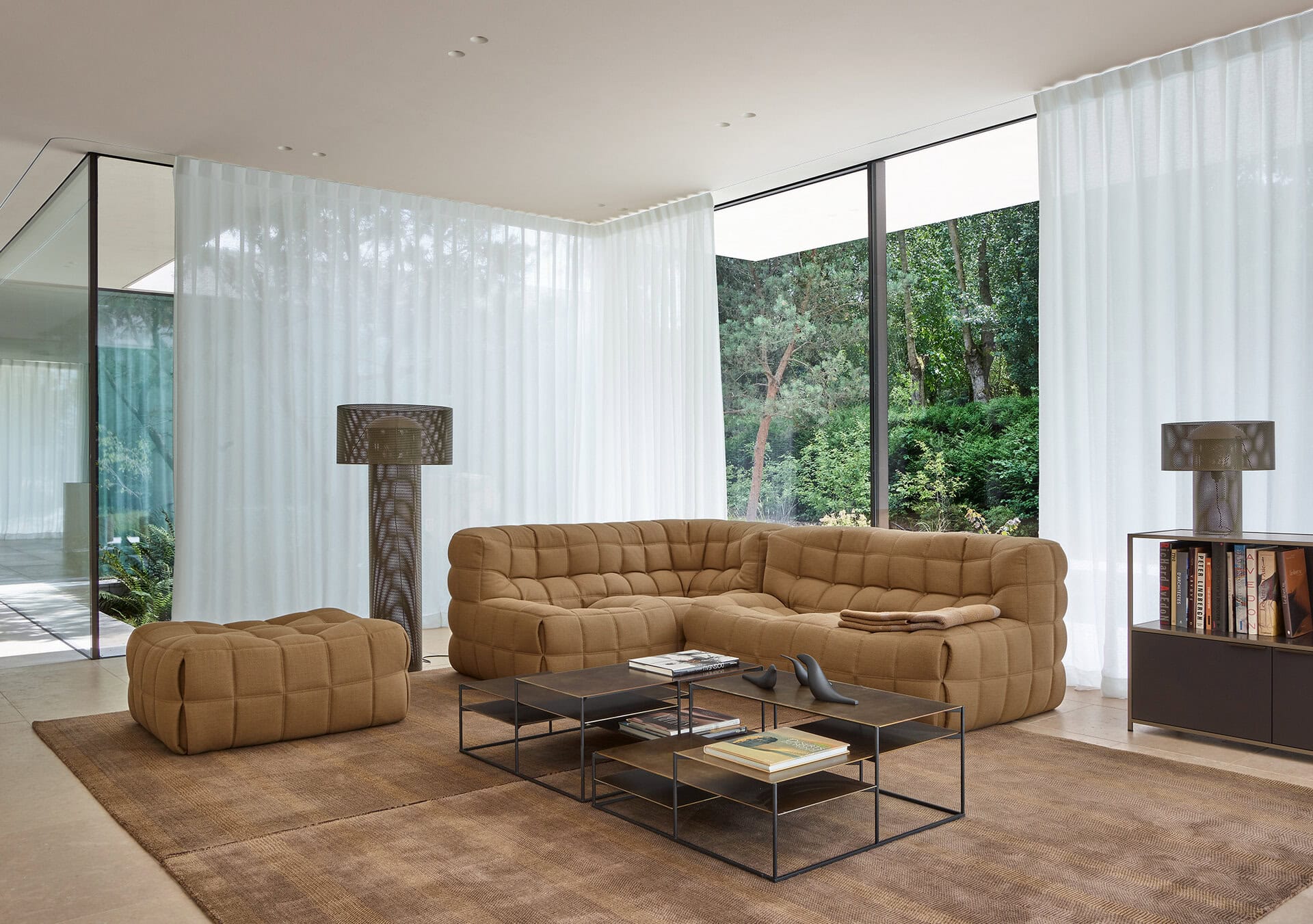 Ligne Roset Kashima Medium Settee and 1 Armed Settee with Ottoman Ligne Roset Kashima Medium Settee and 1 Armed Settee with Ottoman