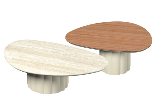 KUN Design: Lotus Curve Coffee Table 120cm (L) and 95cm (R)