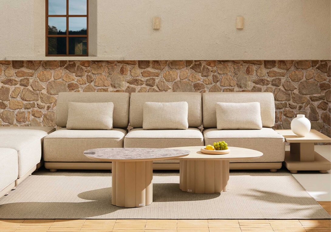 KUN Design: Lotus Curve Coffee Table 95cm (L) and 120cm (R)