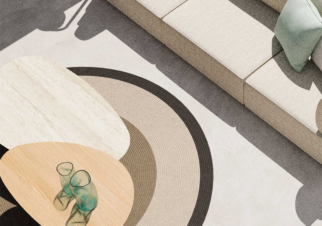 KUN Design: Lotus Curve Coffee Table 120cm (L) and 95cm (R)