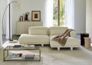 Noka Sofa DOMO Ligne Roset Sebastian Herkner modular sofa cream boucle white