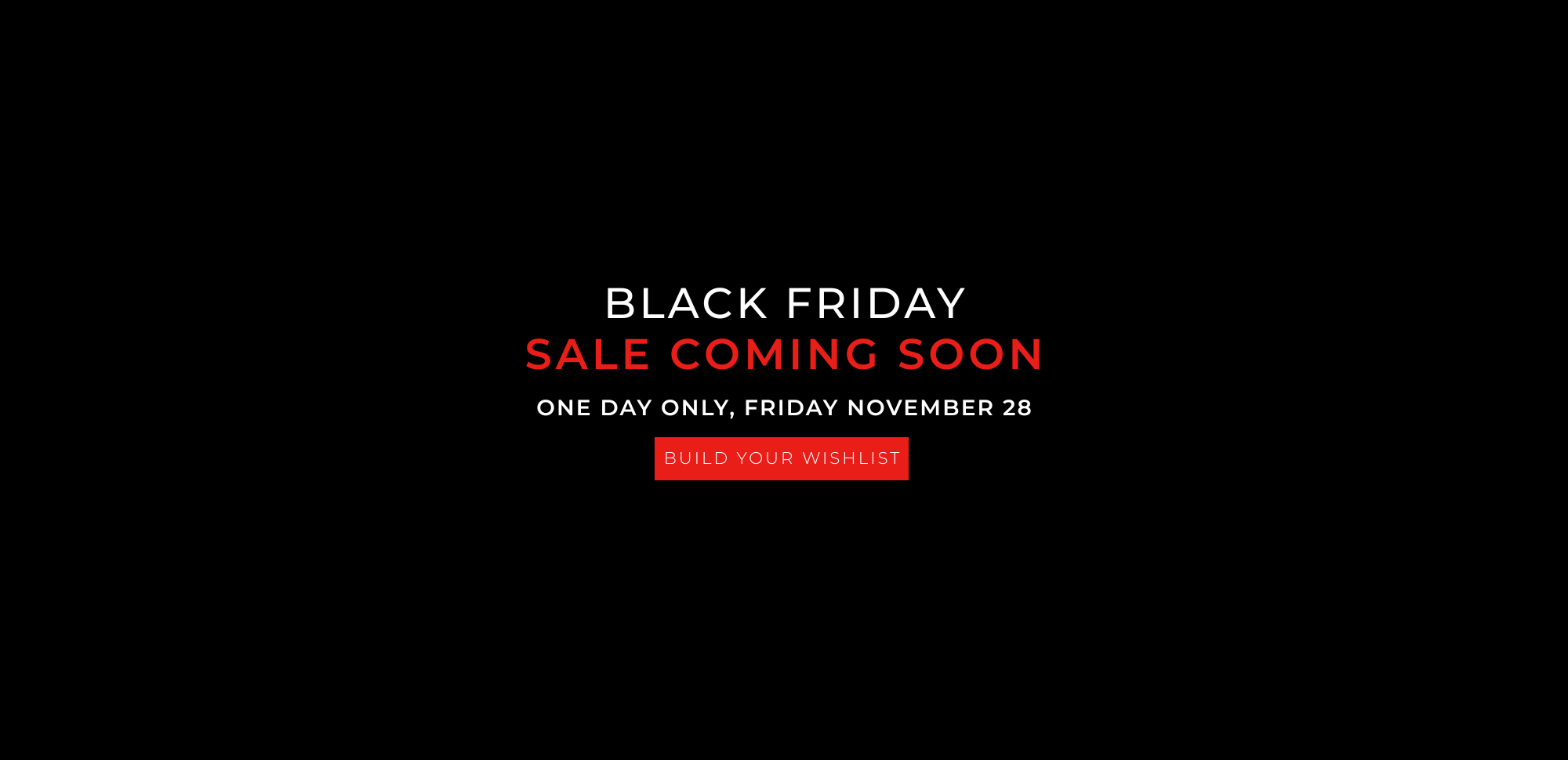 DOMO Black Friday 2025 20% Off In-stock items coming soon one day only build your wishlist