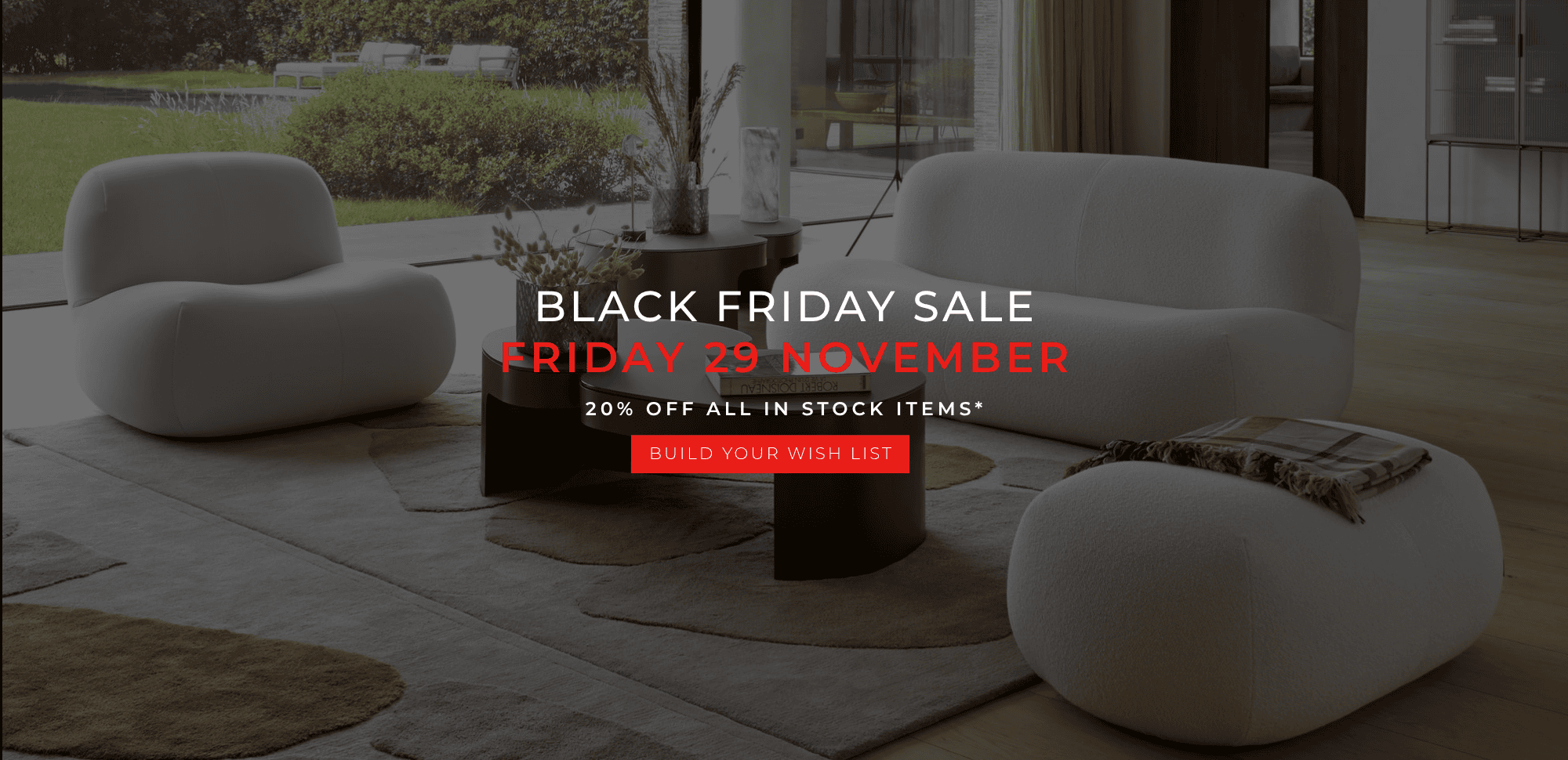 DOMO Black Friday 2025 20% Off In-stock items coming soon one day only build your wishlist