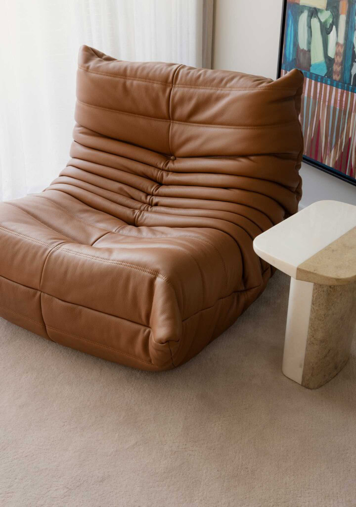 DOMO Furnished Crown House Richmond Sonelo Dylan James Togo Fireside Chair Biscotto