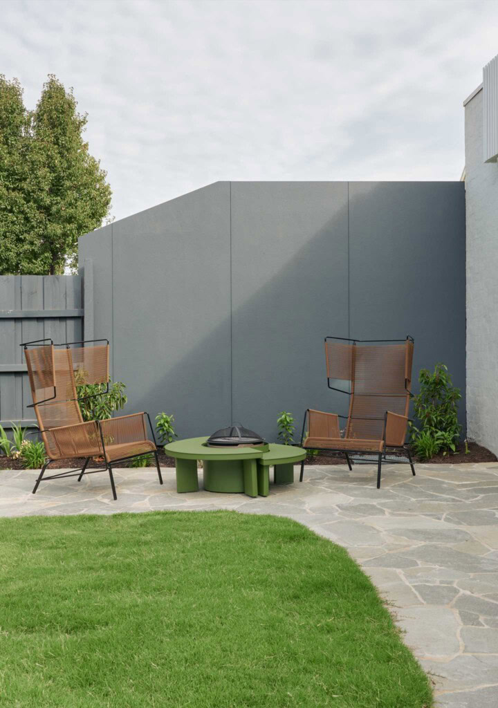 Alfred Street Residence FYC Architects Veeral Patel DOMO colourful house melbourne fifty armchair clogs fire pit